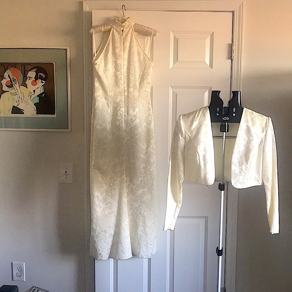 Scott McClintock vintage wedding gown & matching bolero jacket size 4 late 90s